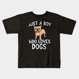 Just A Boy Who Loves Dogs Kids T-Shirt